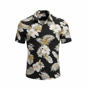 Men's  Hawaiian Floral Cactus Man Ricky Singh Shirt Size Small Button Down